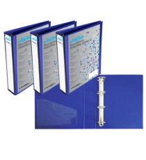 Raccoglitore personalizzabile KingShow - 22 x 30 cm - 4 anelli a D 50 mm - dorso 6 cm - blu - Starline