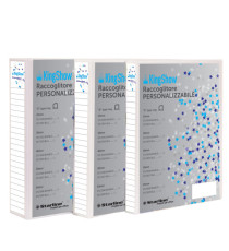 Raccoglitore personalizzabile KingShow - 22 x 30 cm - 4 anelli a D 65 mm - dorso 8 cm - bianco - Starline