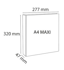 Raccoglitore personalizzabile Kreacover - A4 Maxi - 4 anelli a D 25 mm - dorso 4,7cm - PP - bianco - Exacompta