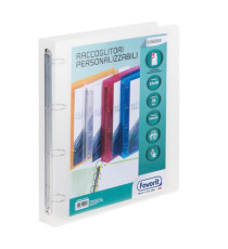 Raccoglitore personalizzabile Lumina - 22 x 30 cm - 4 anelli tondi 30 mm - PP - trasparente - Favorit