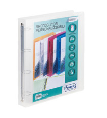 Raccoglitore personalizzabile Lumina - 22 x 30 cm - 4 anelli tondi 30 mm - PP - trasparente - Favorit