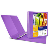 Raccoglitore personalizzabile Myto TI - 22 x 30 cm - 4 anelli a D 30 mm - dorso 4 cm - lilla - Sei Rota