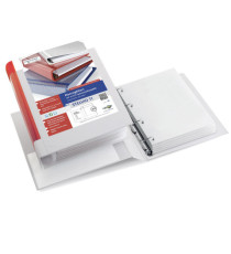 Raccoglitore personalizzabile Stelvio TI - 22 x 30 cm - 4 anelli a D 40 mm - dorso 5,5 cm - bianco - Sei Rota