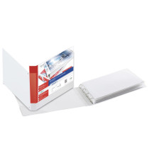 Raccoglitore personalizzabile Stelvio TI - 42 x 30 cm album - 4 anelli a D 25 mm - dorso 4 cm - bianco - Sei Rota