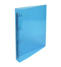 Raccoglitore rigato Crystal Colours - A4 Maxi - 4 anelli tondi 30 mm - dorso 4 cm - PP - colori assortiti - Exacompta