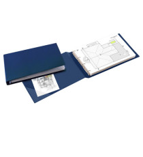 Raccoglitore Sanremo 2000 - 42 x 30 cm album - 4 anelli a D 25 mm - dorso 4 cm - blu - Sei Rota