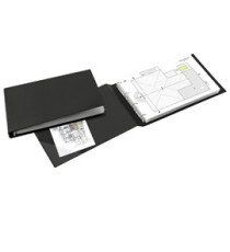 Raccoglitore Sanremo 2000 - 42 x 30 cm album - 4 anelli a D 25 mm - dorso 4 cm - nero - Sei Rota