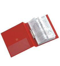 Raccoglitore Stelvio - 22 x 30 cm - 2 anelli a Q 65 mm - dorso 9 cm - rosso - Sei Rota