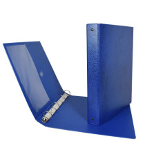 Raccoglitore Stelvio - 22 x 30 cm - 4 anelli a R 25 mm - dorso 3 cm - blu - Sei Rota