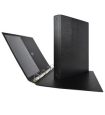 Raccoglitore Stelvio - 22 x 30 cm - 4 anelli a R 25 mm - dorso 3 cm - nero - Sei Rota