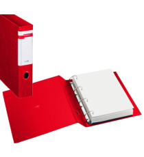 Raccoglitore Stelvio F - 22 x 30 cm - 4 anelli a D 25 mm - dorso 3,5 cm - rosso - Sei Rota