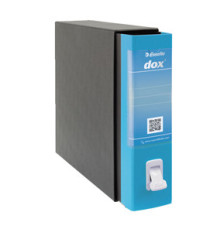 Registratore Dox 2 - dorso 8 cm - protocollo 23 x 34 cm - azzurro capri - Esselte Dox