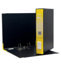 Registratore Dox 4 - dorso 5 cm - commerciale 23 x 29,7 cm - giallo - Esselte Dox