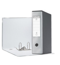 Registratore Eurofile G55 - dorso 8 cm - protocollo 23 x 33 cm - grigio metallizzato - Esselte