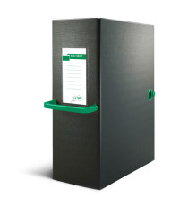 Scatola archivio Big Next - dorso 16 cm - 25 x 35 cm - nero/verde - Sei Rota