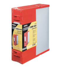 Scatola archivio Combi Box E600 - dorso 9 cm - 29,8 x 36,2 cm - rosso - Fellowes