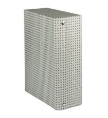 Scatola archivio in legno - 38 x 27 cm - dorso 12 cm - grigio - Brefiocart