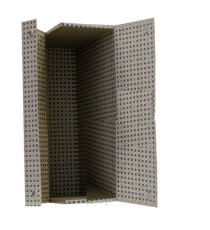 Scatola archivio in legno - 38 x 27 cm - dorso 12 cm - grigio - Brefiocart