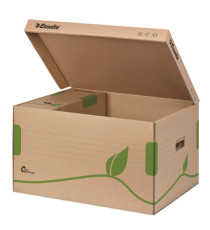 Scatola container EcoBox -  34,5 x 43,9 x 24,2cm - apertura superiore - avana - Esselte