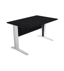 Scrivania lineare Easy - 120 x 80 x 72 cm - Nero venato/grigio cromato