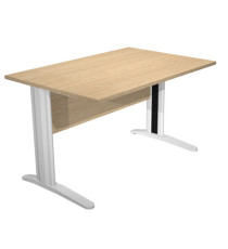 Scrivania lineare Easy - 120 x 80 x 72 cm - Rovere/grigio cromato