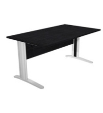 Scrivania lineare Easy - 140 x 80 x 72 cm - Nero venato/grigio cromato