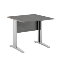 Scrivania lineare Easy - 80 x 80 x 72 cm - Frassino toscano/grigio cromato