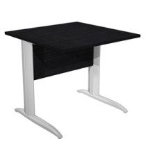 Scrivania lineare Easy - 80 x 80 x 72 cm - Nero venato/grigio cromato