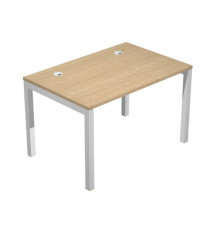 Scrivania singola Agorà - 120 x 80 x 74,6 cm - Rovere/grigio alluminio