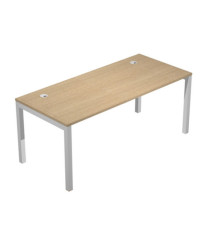 Scrivania singola Agorà - 180 x 80 x 74,6 cm - Rovere/grigio alluminio