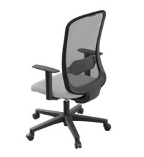 Seduta operativa Shape SHST - con braccioli regolabili - struttura nera - grigio chiaro/grigio - Unisit