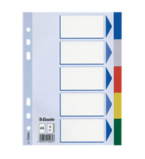 Separatore - 5 tasti colorati - PP - A5 - multicolore - Esselte
