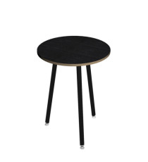 Tavolo alto tondo Skinny Metal -  diametro 80 - H 105 cm - nero/nero venato