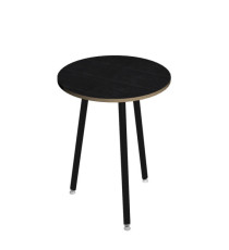 Tavolo alto tondo Skinny Metal -  diametro 80 - H 105 cm - nero/nero venato