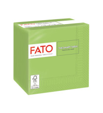 Tovagliolo - carta - 24 x 24 cm - 2 veli - verde mela - Fato - conf. 100 pezzi