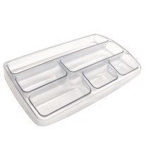 Vaschetta portacancelleria - 25,3 x 3,4 x 15,7 cm - trasparente neutro - Arda