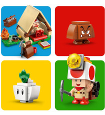 Lego Super Mario - In campeggio con Capitan Toad - Lego 72040 con 3 Figure, una Tenda e un Ponte che Crolla 6+ 159pz