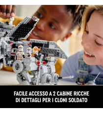 Lego Star Wars - Walker AT-TE - Lego 75337 Droidi da Battaglia e Droide Ragno Anni 9+ 1080pz