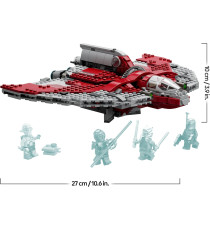 Lego Star Wars - Shuttle Jedi T-6 di Ahsoka Tano - Lego 75362 con 4 Minifigure Sabine Wren,Marrok,Spade Laser 601pz Anni 9+