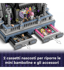 Lego Wednesday - Il dormitorio di Mercoledì ed Enid - Lego 76781 con 4 Mini Bamboline 750pz Anni 10+
