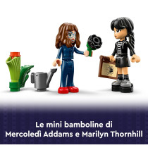 Lego Wednesday - Fiore di dalia nero - Lego 76784 con 2 Mini Bamboline e Accessori 358pz Anni 9+
