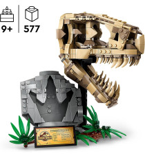 Lego Jurassic World - Fossili di dinosauro: Teschio di T.rex - Lego 76964 con teschio snodabile Anni 9+ 577pz