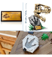 Lego Jurassic World - Fossili di dinosauro: Teschio di T.rex - Lego 76964 con teschio snodabile Anni 9+ 577pz