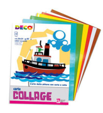 Album collage - 24 x 34 cm - 12 fogli - carta lucida rasata - DECO