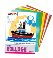 Album collage - 24 x 34 cm - 12 fogli - carta lucida rasata - DECO