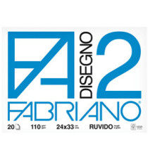 Album F2 - 24 x 33 cm - 20 fogli - 110 gr - ruvido - 4 angoli - Fabriano