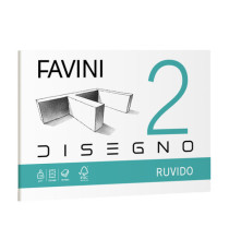 Album Favini 2 - 33 x 48 cm - 110 gr - 10 fogli - ruvido - Favini