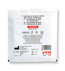 Busta di garza compressa sterile - 10 x 10 cm - PVS