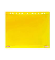 Buste forate - per supporti magnetici ad anelli - A4 - giallo - Djois - conf. 5 pezzi