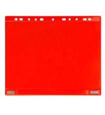 Buste forate - per supporti magnetici ad anelli - A4 - rosso - Djois - conf. 5 pezzi